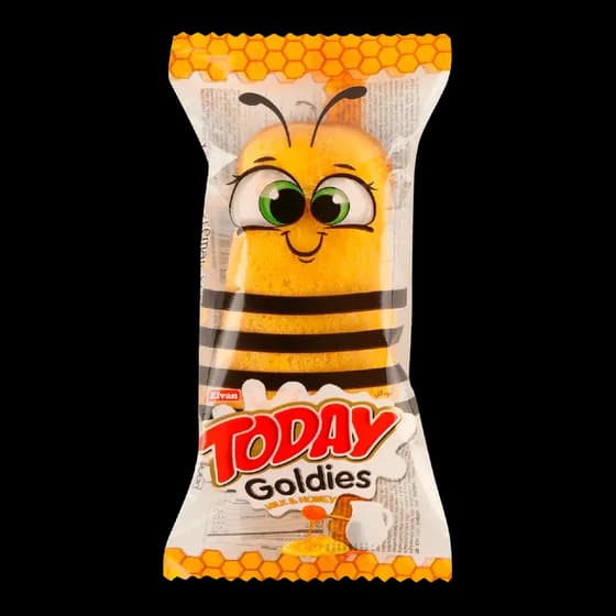 ТІСТЕЧКО БІСКВІТ "TODAY GOLDIES" мол-мед.40г — асортимент солодощів Альфа-Богуслав