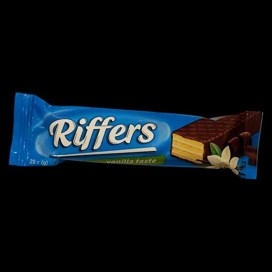 Батончик вафельний глазур.Riffers — асортимент солодощів Альфа-Богуслав